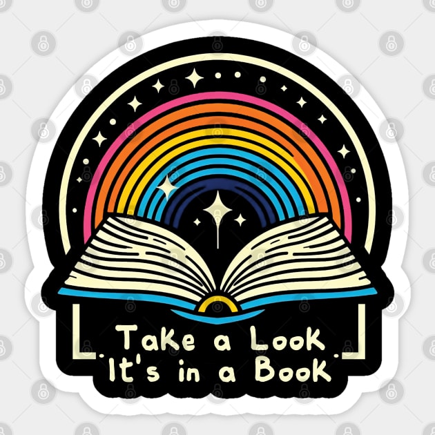 Take a Look, it's In a Book // Reading Rainbow Sticker by Trendsdk